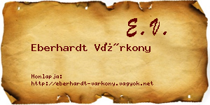 Eberhardt Várkony névjegykártya